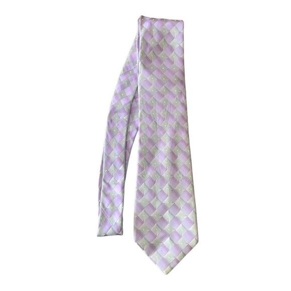 Pre Owned Men’s Arrow Tie Neck Tie Necktie Pink Gray Classic Style & Look - Picture 1 of 5
